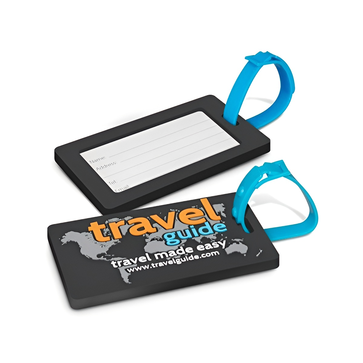 Etiquetas de bagagem em formato personalizado